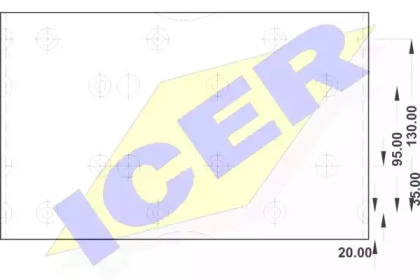 Комплект колодки тормозной накладки ICER 21 9503 00